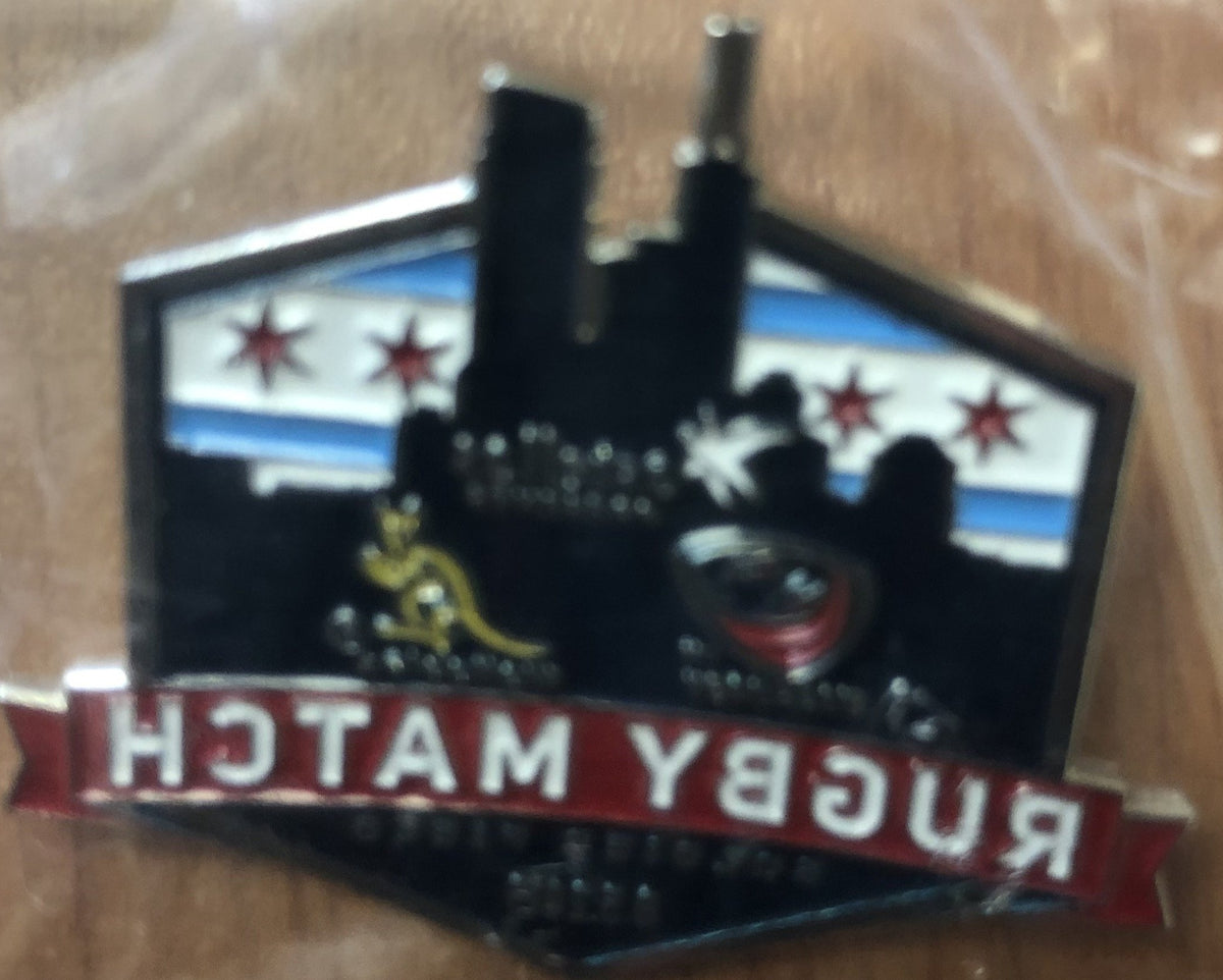 USA Rugby Match Soldier Field 2015 Lapel Pin Rugby Athletic