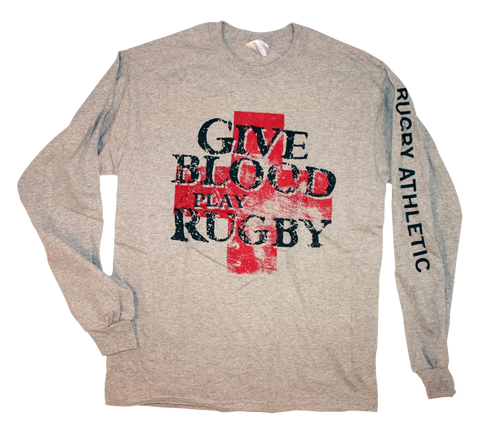 *Give Blood Play Rugby Long Sleeve Shirt