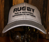 *Pain is Inevitable Hat - Grey and Black