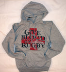 *Give Blood Play Rugby Hoodie / GREY