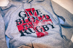 *Give Blood Play Rugby Hoodie / GREY