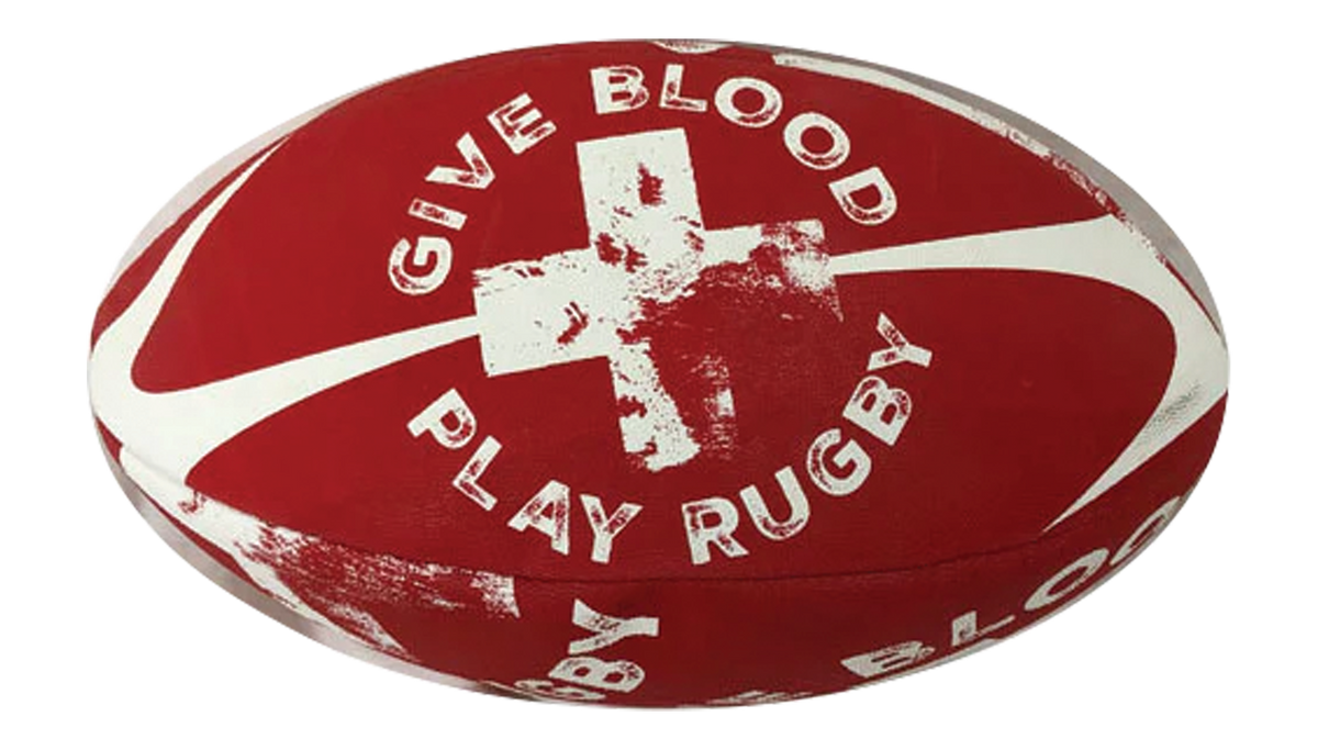 *RA 'Give Blood' Rugby Ball - Size 5 – Rugby Athletic