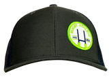 *Rugby Athletic Charcoal + Navy Patch Hat (Green Patch)