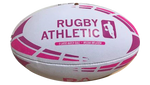 *White w/ Pink Lines Rugby Ball - Size 5