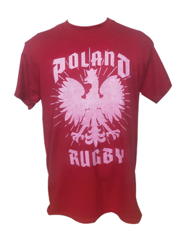 Poland  Red Rugby T-shirt